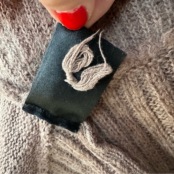 Anthropologie Sleeping on Snow Slubby Boucle Cardigan Mohair Tan - Picture 11 of 14